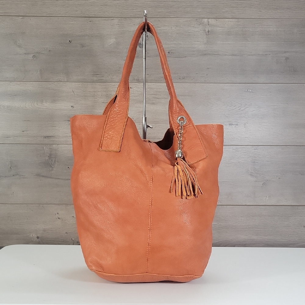 Nardelli Italy Brown Leather Slouchy Shoulder Bag Tote Purse Hobo
